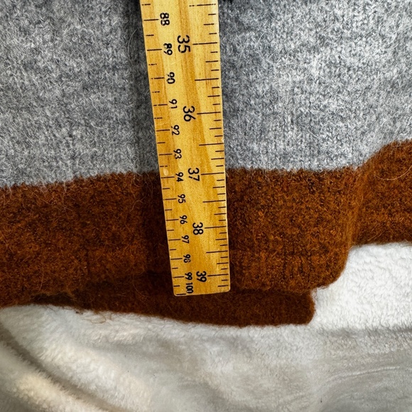 Contemporaine cardigan Sweater Womens Size Small Colorblock Gray Alpaca Blend - Picture 7 of 7